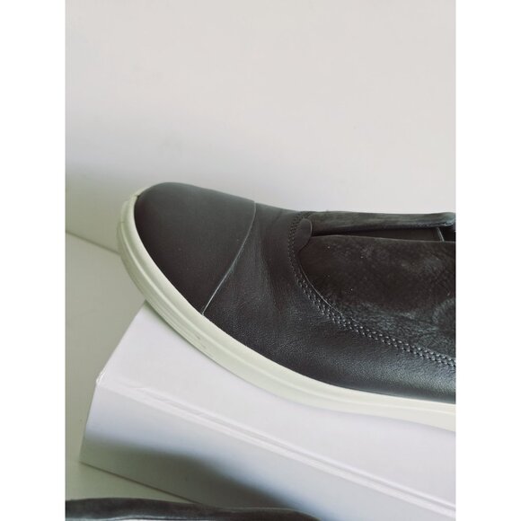 Ecco Soft 7 Slip On 2.0 Gray Leather Loafer Sneaker Shoes Size 9 40 Extra Wide - Picture 6 of 11